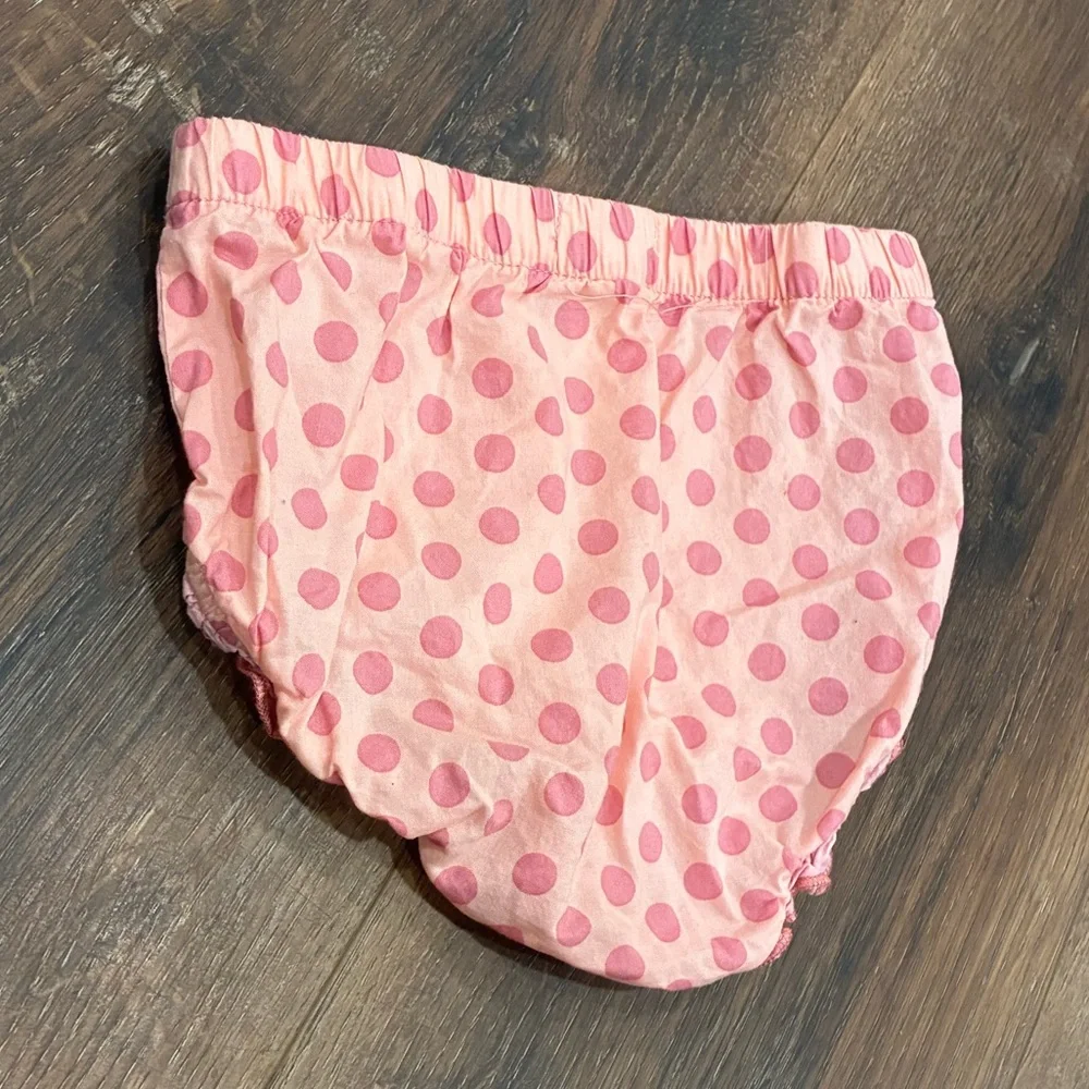 Matilda Jane Pink Polka Dot Bloomers Diaper Cover Spring Summer Outfit 12-18m